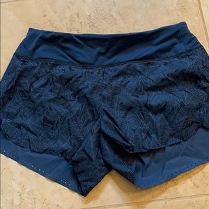 Athleta sz S blue/black running shorts excellent